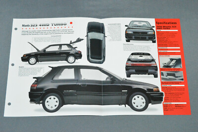 1985-1994 MAZDA 323 4WD TURBO (1990) Car SPEC SHEET BROCHURE PHOTO