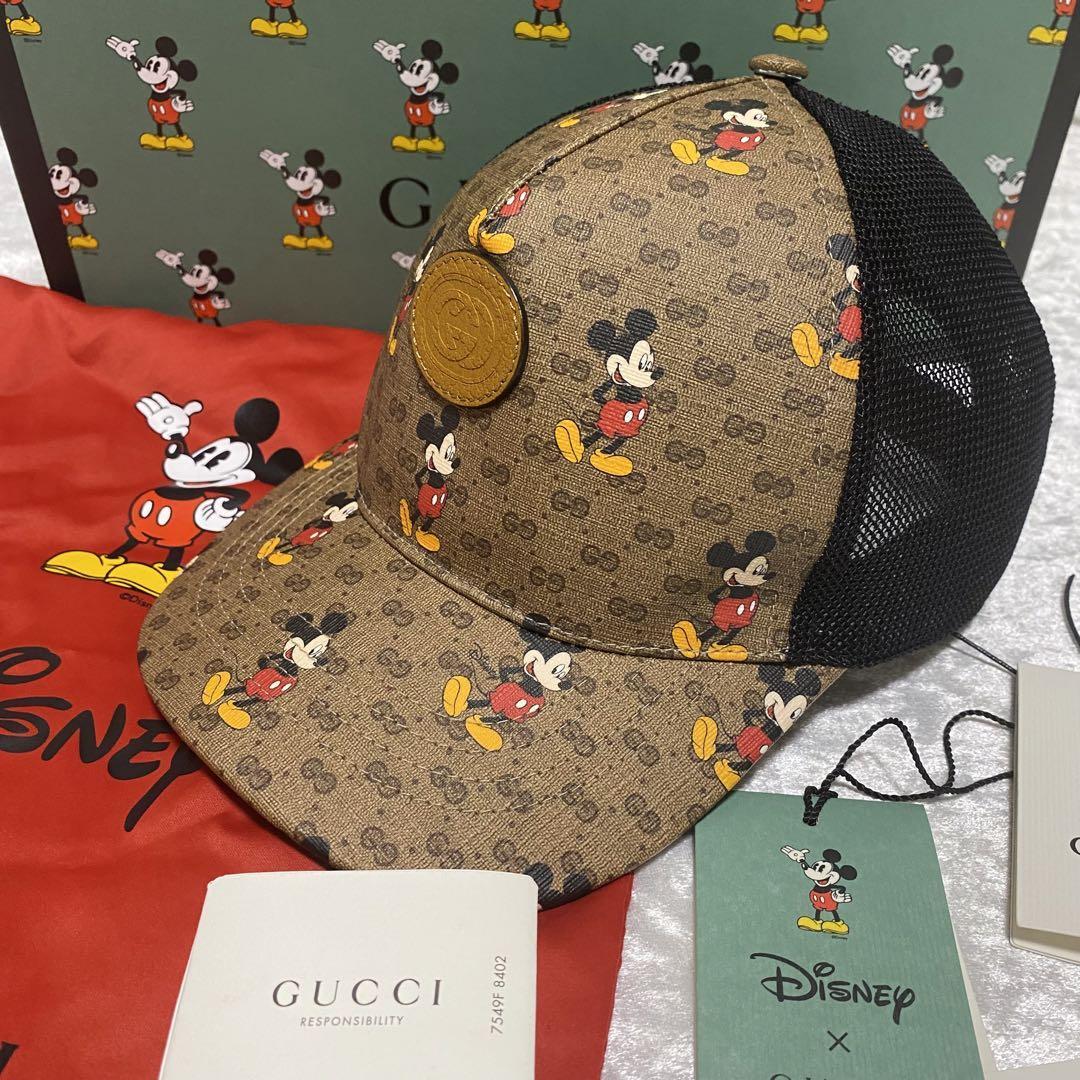 ✨️GUCCI×DISNEY✨️ミッキー　ベースボールキャップ　新品同様 GUCCI ( グッチ ) × DISNEY (ディズニー) × NEW YORK YANKEES