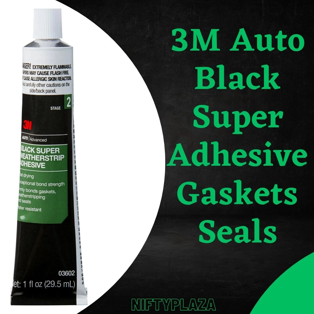 3M Black Super Weatherstrip Adhesive, 03602, 1 oz , 3m Weatherstrip