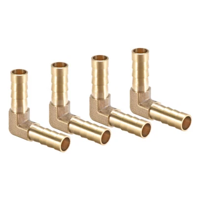 METALLIXITY 4Stk 8mm Barb Messing Schlauch Fitting 90 Grad Ellenbogen Rohr Stecker Koppler