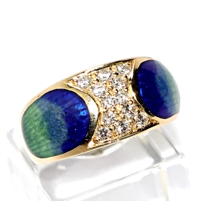 Ring Gold Diamanten 0,30ct. Emaille 750/18K Gr.54-55/17,4mm 11,4gr - Bild 1 von 4
