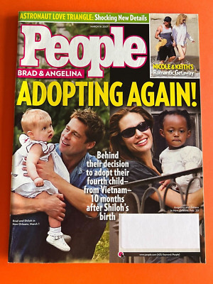 ANGELINA JOLIE BRAD PITT ADOPTING * SHILOH ZAHARA March 19 2007 PEOPLE MAGAZINE