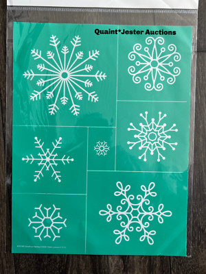 SNOWFLAKE MEDLEY NEW Chalk Couture Transfer RETIRED Stencil 8.5''x11''