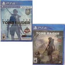 Rise of the Tomb Raider + Shadow of the Tomb Raider PS4 Brand New Game Bundle