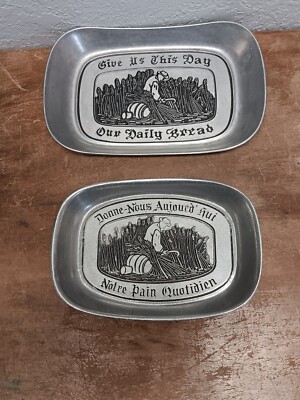 Lot Of 2 Wilton Give Us This Day Our Daily Bread Trays SEE PICS