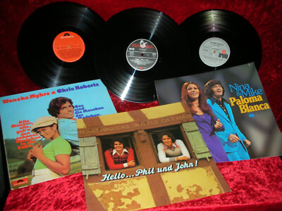 3 Lp's - Phil + John/Nina + Mike/Wenke Myhre + Chris Roberts (Hervrgd erhalt.)