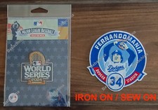 2024 World Series Patch plus LA Dodgers Fernando Valenzuela Patch Fernandomania