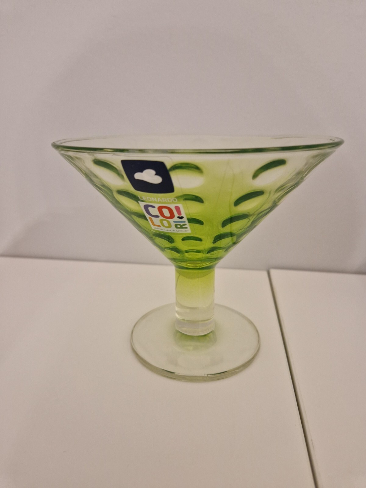 1 große LEONARDO Eisbecher Schalen Glas Grün Dessertschale