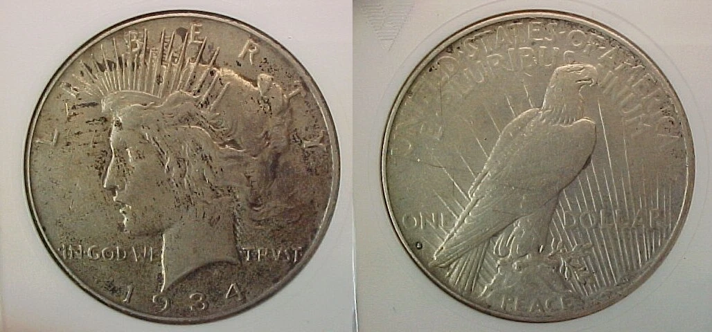 XF 45 Graded 1934 Year Peace Dollars (1921-1935) for sale | eBay