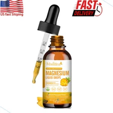 Magnesium Glycinate Liquid Drop, 2000mg Magnesium Supplement with Magnesium Citr