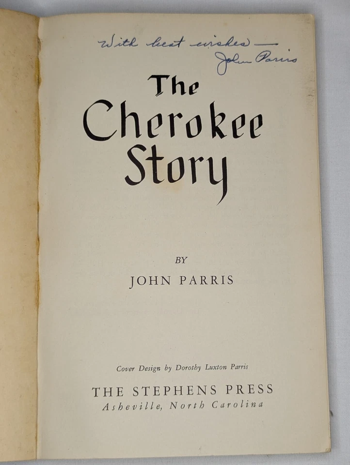 1950 The Cherokee Story by John Parris,  2nd Printing Signed Edition Foto 2 de 4