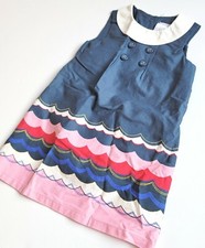 Gymboree 12-18 mo Baby By the Seashore Wavy Waves Dress Navy Pink NWT