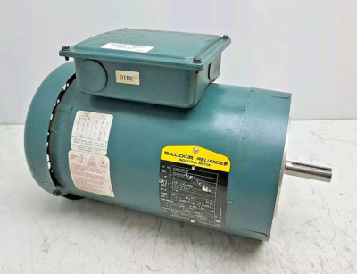 Baldor VUHM3538 Industrial Motor 0.5 Hp 1740 Rpm 3Ph 60Hz 56C TEFC Used