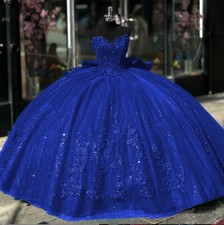 Princess Emerald Green Quinceanera Dresses Glitter Sweet 15 16 Prom Ball Gowns