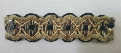 15 yards Quality Chenille Trim Gimp Splendid Paradise Green Brown Black Cream