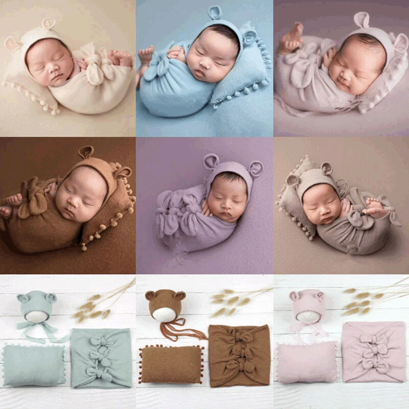 Conjunto de almohadas envolventes envolventes para envolver bebés accesorios para fotografía recién nacidos Foto 4 de 4