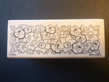 Flowers -Background of Flowers - Rubber Stamp - Wood Mounted - NEW