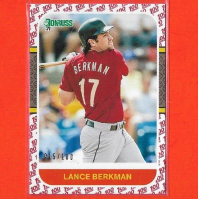 2021 Donruss 100 Emoji #223 Lance Berkman ASTROS /100