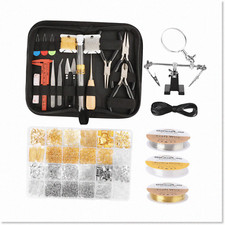 Ultimate Jewelry Making Kit - Tools, Pliers, Wires, Findings, Chains, Magnifier,
