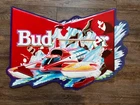 1991 Budweiser Racing Boat Tin Metal Sign Vintage Beer Advertisement Bar Decor