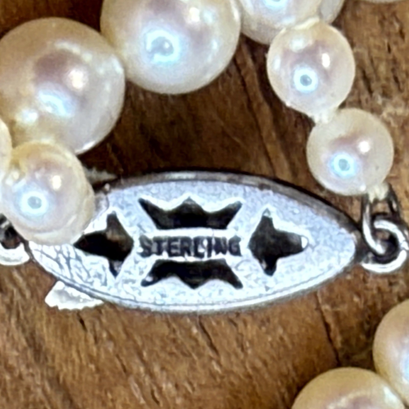 Vintage Akoya Cultured Pearl Necklace | Sterling Silver Clasp | Mint in Original