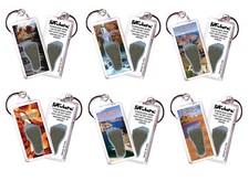 Grand Canyon FootWhere Keychain Set of 6 with Authentic Soil, Made in USA