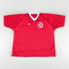 Vintage 90s Nike Prairie State Games Soccer Jersey XL MADE IN USA Illinois Red