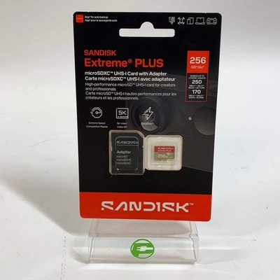 Sandisk 256GB Extreme Plus MicroSDXC UHS-I Card SDSQXBJ-256G-GU6MA