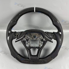 Carbon Fiber Black Leather Sports Steering Wheel For 2018-2023 Honda Accord