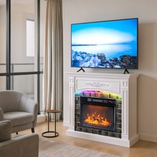Image of Modern TV Cabinet with LED Lights Entertainment Centre TV Stand Media TV Unit UK