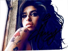 Original Autograph + private photo Amy Winehouse (1983-2011) /// Autogramm Autog