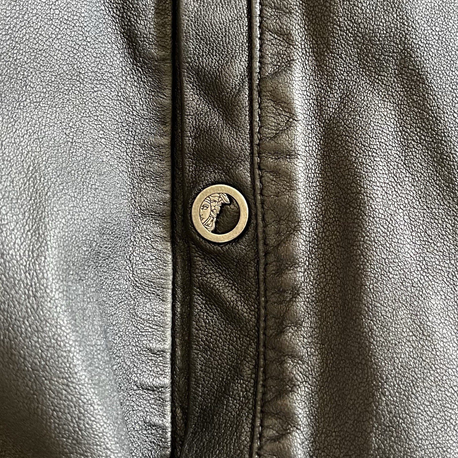 Versace Collection Leather Patchwork Bomber Jacke… - image 8