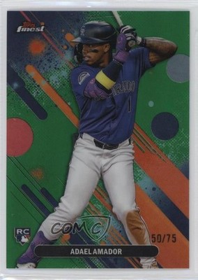 2025 Topps Finest Common Green Refractor 50/75 Adael Amador #65 Rookie RC 1i72