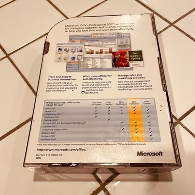 Microsoft Office Professional 2007 Word, Excel, Publisher, Outlook