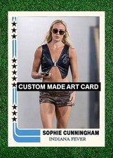 Sophie Cunningham Indiana Fever Custom Made ACEO Art Card Blank Back LEATHER