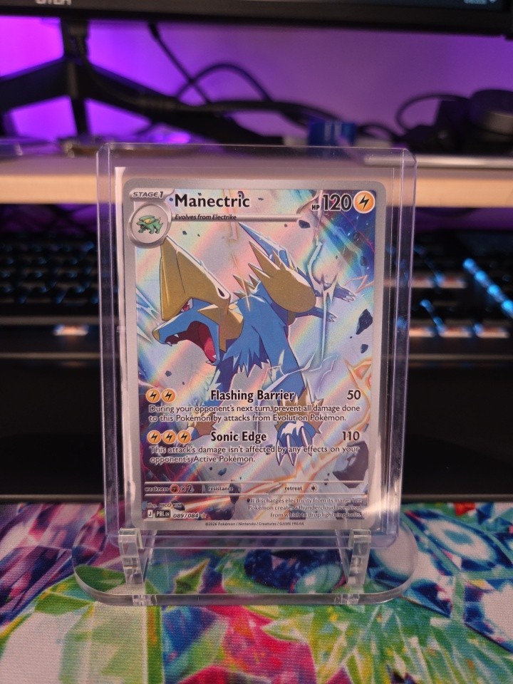 Pokémon TCG Manectric 089/084 Secret Rare Holo Pitch Black Card English Full Art