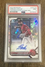 2022 Bowman Jordan Lawler Chrome Prospect Atomic Refractor Autograph PSA 9