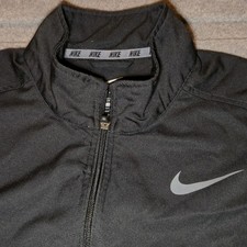 Nike Dri-Fit Track Jacket Mens Large Black Full Zip Athletic Warmup