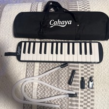 CAHAYA Melodica 19 Keys Double Tube Mouthpiec...