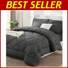 Luxury King Size Comforter Set - 7 Piece Bed in a Bag