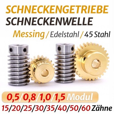 15 bis 60 Zähne  0.5/0.8/1/1.5 Modul Schneckenräder Worm Zahnräder Schneckenrad
