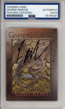 2014 RITTENHOUSE GEORGE RR MARTIN SIGNED GAME OF THRONES CARD AUTO PSA DNA COA
