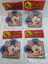 Vintage Mickey Mouse Patch Lot (4) - Walt Disney Productions - Sealed