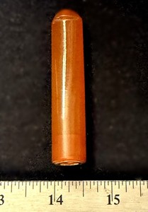 New Vintage Baltic Honey Amber Cigarette Holder with Gold Plated Rim 3" long