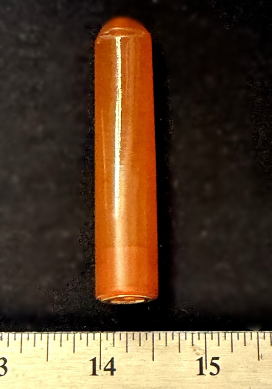 New Vintage Baltic Honey Amber Cigarette Holder with Gold Plated Rim 3" long