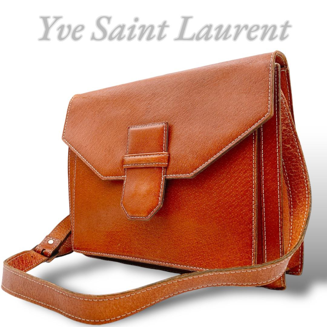 Borsa a tracolla YSL Yve Saint Laurent vera pelle usata marrone