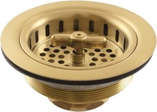 Kingston K212BB Spin andSeal Sink Basket Strainer Brushed Brass