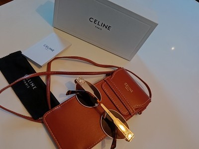 Celine Triomphe Sonnenbrille Brillengestellglas brown