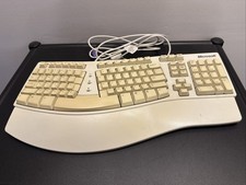 Vintage Microsoft Natural Ergonomic Keyboard Elite PS2, X04-58559, E06401COMB
