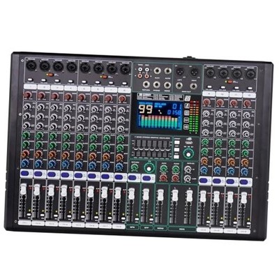 GF12 Multi-Function 12-Channel Audio Mixer Stage Performance Mixer Isolated 